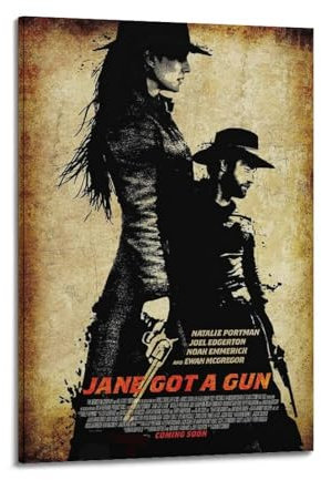 WEHWEGB Jane Got A Gun-Poster, Wandkunst, Vintage-Poster, dekoratives Gemälde für Schlafzimmer, Wohnzimmer, ästhetisches, elegantes Poster, 20 x 30 cm, Rahmenstil