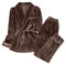 Pyjama Femme Hiver Chaud Pyjama Polaire Femme col V Ensemble de Pyjama Femmes en Flanelle Vêtements de Nuit Ensembles de Pyjama Chaud et Doux Combinaison Pyjama Filles Flanelle Loungewear Sleepwear