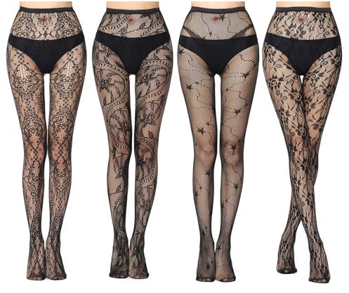 BDSHUNBF 4 Pcs Collant Femme Grande Taille, Collant Transparent, Collants Femme en Microfibres, Résistants, Confortables, Extensibles, Bas Collant Femme Collant noir Gemme pour Femme