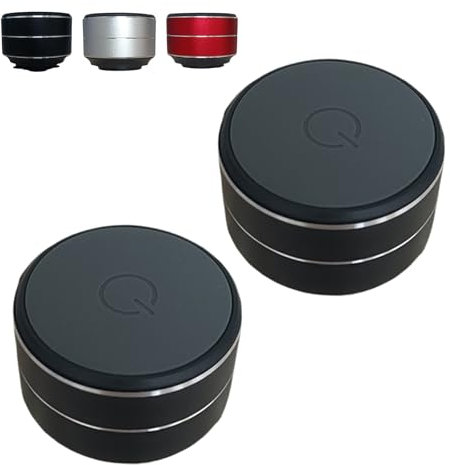 Buzzgo Speaker, Buzzgo Echo Speaker, Stereo Bass Portable Small Wireless with Suction Cup, Bone Conduction Resonance Subwoofer, for Bathroom&Outdoor (2 Pcs Black)
