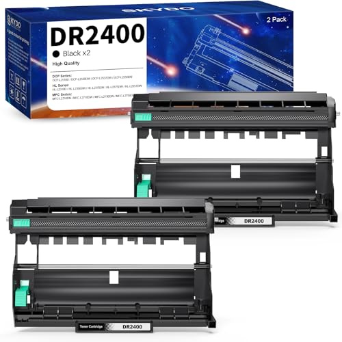 Skydo DR2400 Drum Unit (2-Pack) Compatible for Brother DR-2400 Drum for