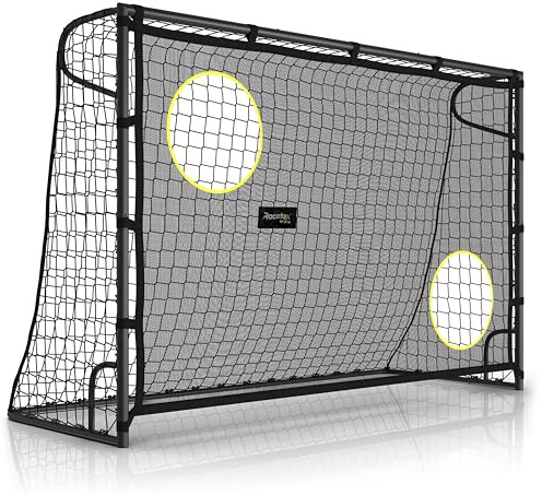 Racetex Fussballtore für Garten Kinder [MIT TORWAND] – Robustes Fußballtor Kinder und Erwachsene mit Stahlrahmen Front und wetterfestem Fußballnetz – Das Fußball Tor für den Garten