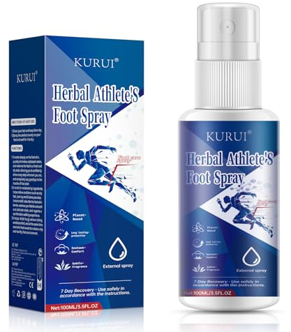 Athletes Foot Spary - Herbal Athletes Foot Treatment - Treatment for Ringworm, Jock Itch - Prevention Fungal Skin Infections - 100ml