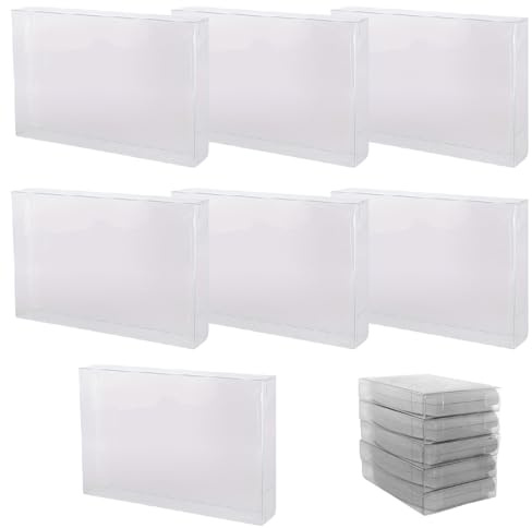 ROKZELT 7 Pcs Klarsichthüllen-Schutzhülle für N64-Spielkassette, Displayhülle für N64 Spiele, PET-Schutzfolien aus transparentem 11.7 x 7.7 x 2cm