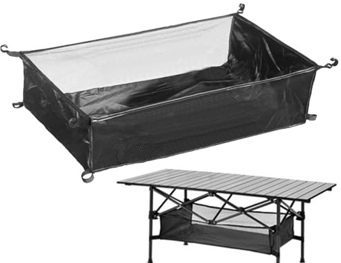 Under Table Camping Storage - Portable Hanging Net Organiser | Picnic Table Mesh Bag | Undertable Organiser for Camping Travel, Picnic Table Storage Bag, Space-saving Outdoor Storage