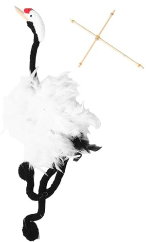 Marionetta su fili - Marionetta gru in legno peluche 45x49 cm giocattolo artigianale | Bambola educativa in corda per bambini che imparano l'intrattenimento, l'uso come regalo per le vacanze di comple