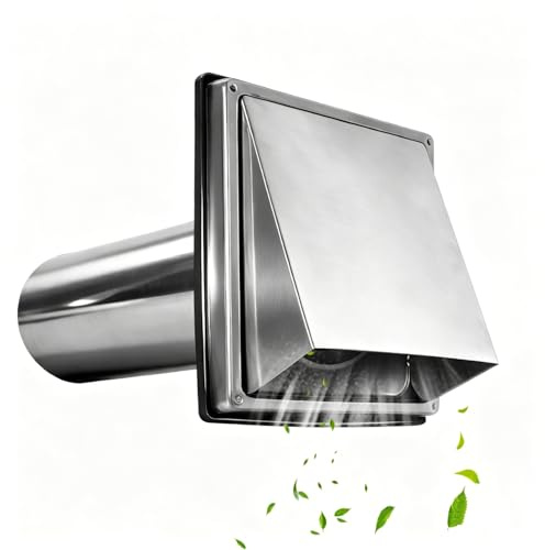 Grille Aération Extérieur,Cache De Ventilation De Sèche-Linge (Extérieur),Avec Rallonge Amovible Et Mousse Insonorisante,Pour Une Utilisation Domestique Extérieure Des Conduits d'Air
