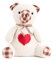 Cale Porte bloque porte Ours - ourson avec coeur (Marron)