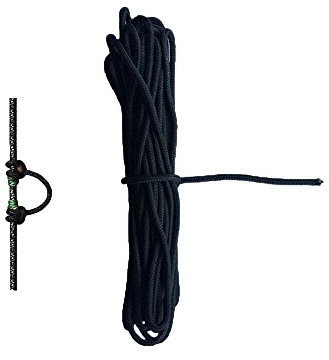 SHARROW 5 Meter Bogenschießen D Loop Rope Seil D-Schlaufenseil Schwarz für Bogensehne Release Schwarz