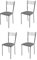 t m c s Tommychairs - Set 4 sillas Elegance para Cocina, Comedor, Bar y Restaurante, Estructura en Acero Cromado y Asiento tapizado en Polipiel Color Gris Claro