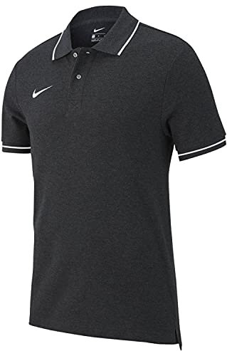 Nike Herren M TM CLUB19 SS Polo Shirt, Grau (Charcoal Heathr/White/071), S