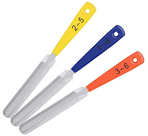 SolUptanisu Guitar Nut Files Kit, 3PCS Guitar File Guitar Nut File Grinding Tool File Set Nail Puller Music Instrument Repair Tools for Bass Mandolin Banjo Ukulele