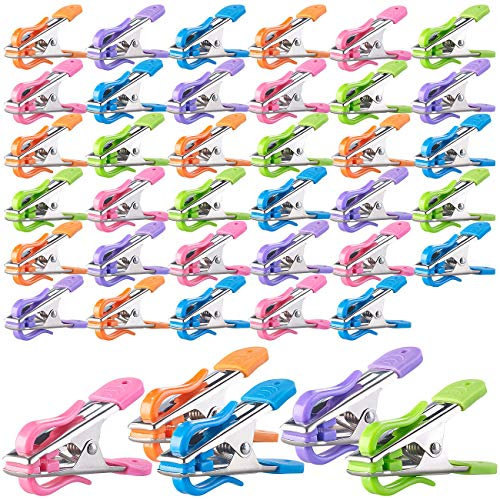PEARL Wäscheklammer-Set: Soft-Grip-Wäscheklammern mit Doppel-Kleiderhaken, 40 Stück, 5 Farben (Softklammern, Wäschetrockner)