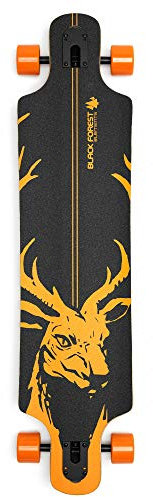 BLACK FOREST DRIFTER 42 ORANGE - Skateboard Longboard - Drop Through Cruiser - Komplettboard - Kanadischer Ahorn