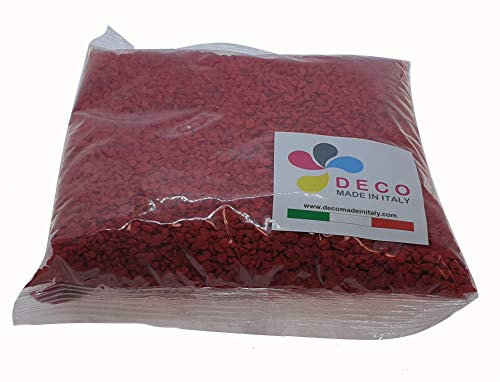 Farbiger Granulatsand, Granulat farbig, 25 Farben erhältlich, Größe 1,5/3 mm im Beutel à 1 kg (rot)