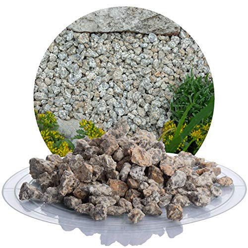 Schicker Mineral Granit Ziersplitt gelb 25 kg, ideal zur Gartengestaltung, gelber Granit Naturstein, Splitt, robust, witterungsbeständig, Steingarten, Weg- und Terrassengestaltung (8-16 mm)