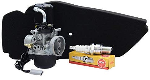 17,5mm Sport Vergaser YSN mit E-Choke von Citomerx, Luftfilter, NGK Zündkerze B9ES kompatibel mit Piaggio Sfera NSL NSL 50 NS8 80