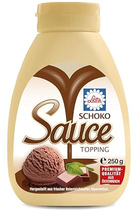 Liotta Schoko Dessert Sauce 250g - Sirup, Topping, Fruchtsauce - Ideal als Topping für Kaffee, Eis und Desserts