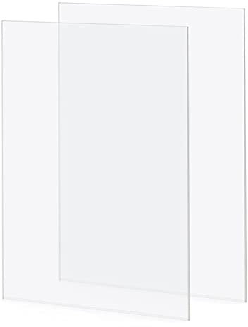 2 Pack 42 x 29 cm Clear Plastic Acrylic Sheet 2mm Thick, Clear Acrylic Sheet A3 Transparent Plastic Sheet Plexiglass Panels for Househld Decoration, Display, Picture Frame, Painting