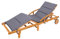 HOBBYGARDEN Auflagen für Deckchair, Kissen für Liegenauflage, Gartenliege Auflage, Polsterauflage für Sonnenliege, Produktabmessung: 185x56x4 cm, Navy blau