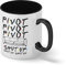 Friends Sitcom Series Sofa Pivot Shut Up Blanca taza de café con RIM Negro y manija Mug