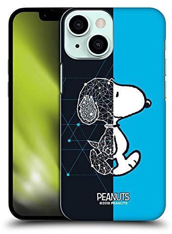 Head Case Designs Licenza Ufficiale Peanuts Snoopy Geometrico metà E Risate Custodia Cover Dura per Parte Posteriore Compatibile con Apple iPhone 13 Mini