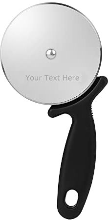 Muka Cortador personalizado de la pizza del acero inoxidable, cortadora modificada para requisitos particulares de la pizza-negro