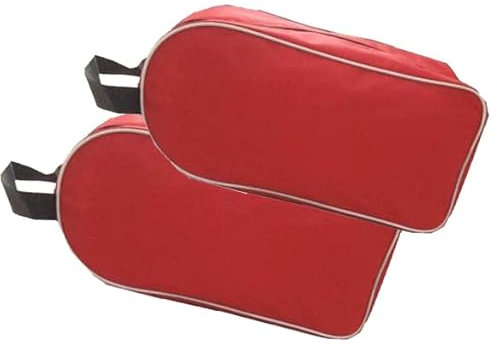 2 Boot Bags Football Rugby Toiletry Sports School Travel Shoe Bag (Red)
