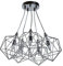 MiniSun | Industrial 5 Way Geometric Chrome Wire Basket Cage Ceiling Pendant Light Fitting | Pendant Lights, Home Décor & Improvement Essential