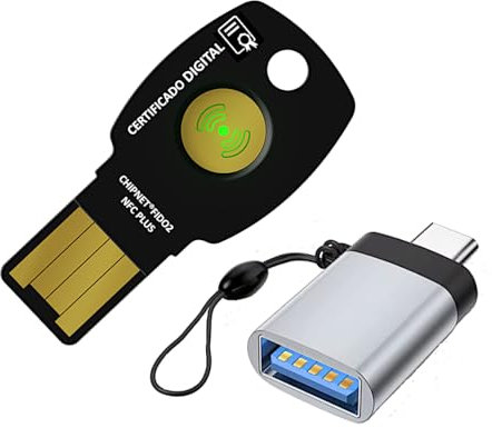 FIDO2 USB A und C NFC und PIV. Digitales Zertifikat, ePass FIDO2, NFC Plus, spanisches Unternehmen, persönliche Unterstützung.