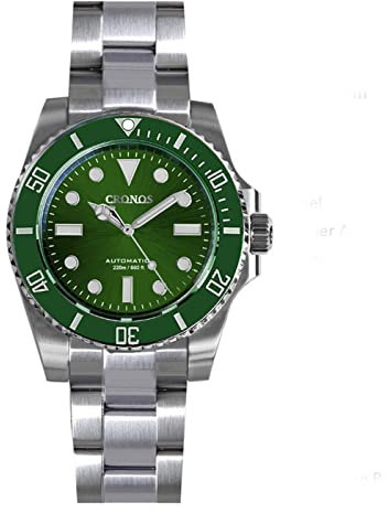SOTAG Cronos Sub Diver Herren-Armbanduhr ohne Datum NH35 Saphir-Kristall-Keramik-Lünette 20 ATM Glideclasp Automatik-Armbanduhren, Farbe, 8, Taucher, mechanisch