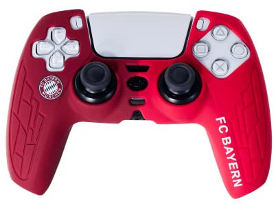 Offiziell lizensierte Schutzhülle kompatibel für PS5 Controller Zubehör FC Bayern München Anti-Rutsch Schutzhülle Skin Case für FIFA und Bundesliga Fans