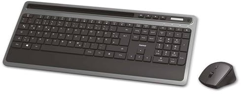 Hama KMW-600 Funk Tastatur, Maus-Set Deutsch, QWERTZ Schwarz, Anthrazit