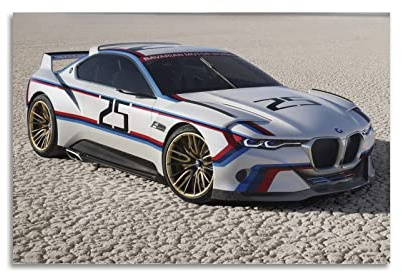 WELTS Sportauto-Poster für BMW 3.0 CSL Hommage Super Car Dekorative Malerei Leinwand Wand und Kunst Bild Familie Schlafzimmer Dekor 30 x 45 cm