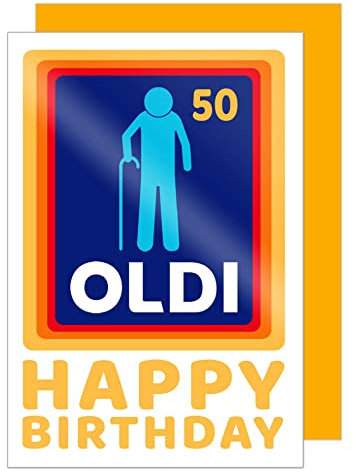 Edition Seidel Premium Glückwunschkarte zum 50. Geburtstag mit Umschlag. Geburtstagskarte Grusskarte Billet Happy Birthday Humor Lustig Mann Oldi (GZ350-50 SW023)