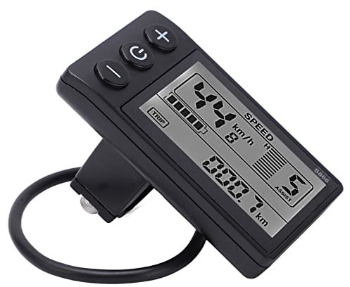 Yosoo Health Gear LCD Display für Elektrofahrräder, S866, Display, 24 V, 36 48 Wasserdichtes LCD-Anzeigefeld Elektrofahrräder mit Klarem und Hintergrundbeleuchtungsfunktion, Einfach zu Bedienen