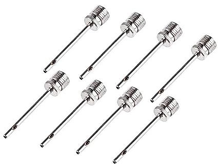 Juliyeh 8 Pcs Inflator Ball Pump Needle Universal Design Stainless Steel Air Pump Needles For Inflating Sports Balls, Football, Basketball, Rugby, Netball, Handball, and All Other Sports Balls
