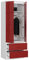 BDW Kleiderschrank 2-Türig mit 2 Schubladen - Kleiderbügel - Glanz - Schlafzimmer, Wohnzimmer, Diele - 180x60x51cm Weiß/Rot