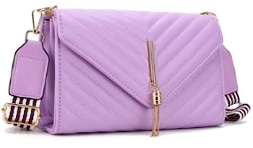ayados Damen Crossbody Bag Bauchtasche Handtasche Schultergurt Cross body bag Tasche Schultertasche Umhängetasche N001 (Lila)