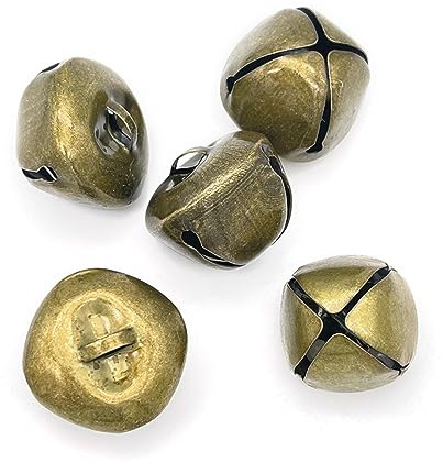 50 piccoli campanelli per fai da te, mini campanelle per fai da te, antiruggine, in metallo, per gioielli, fai da te, confezione regalo, decorazione natalizia, bronzo, 20 mm