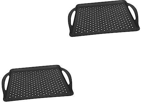 OSALADI 2 STK Tablett kunststoffpaletten Tray palleten snackscheibe bauchläden Spülbecken rechteckiges Ablagefach rechteckige Servierplatte Brot Platte Lebensmittel Pizzateller TPR