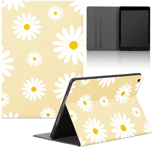 Pnakqil Funda Tablet para Samsung Galaxy Tab S2 9,7 Carcasa Folio de Piel PU con Flor Lindo Divertido Dibujos Aesthetic Cover, Suave TPU Trasera Case Protectora, 15