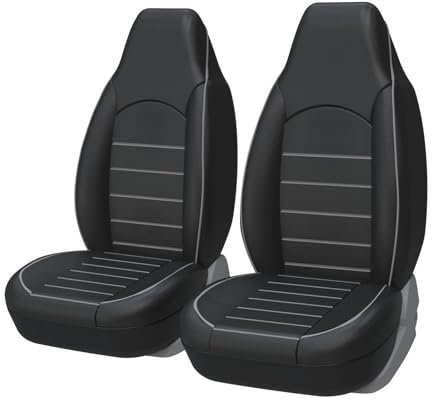 FELEA Sitzbezüge Auto für T-oyota Aygo X AB70 2021-2025, Pu-Leder Autositzbezüge Set Wasserdicht Atmungsaktiver Innenraum Zubehör, C-Gray line