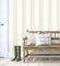 GAULAN - 680247 Papier Peint Vinyle Lavable à Larges Rayures Beige et Blanches texturées en Relief pour Mur pièce Salon Cuisine Bain Chambre Couloir - Rouleaux de 10 m x 0,53 m
