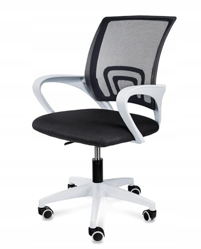 JUMI Praktisch Bürostuhl SMART - 54 x 95 x 54 cm Bürostuhl Ergonomisch, Gaming Stuhl - Pc Stuhl, Schreibtischstuhl, Drehstuhl Mit Rollen, Höhenverstellung Und Armlehne - Plastik (Schwarz)