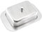 alwaiiz Mantecera de acero inoxidable, mantequera con tapa para 250 g de mantequilla, apta para cocina casera y restaurantes, plateada