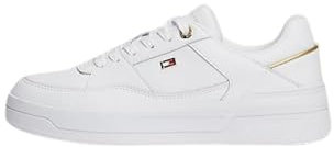 Tommy Hilfiger Donna Sneakers da Runner Essential Basket Profilo Basso, Bianco (White), 38