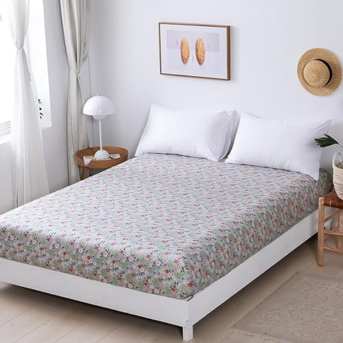 JIANINGHOME Bettlaken 100x200,Bettlaken Betttuch Atmungsaktiv Matratze Cover bis 100% Baumwolle Matratzenschutz
