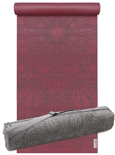 Yogistar Yoga-Set Starter Edition - Lotus Mandala (Yogamatte + Yogatasche) Rot