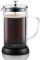 Elite Gourmet FP1223 1 Liter French Press Coffee Maker, Double Wall Insulated Borosilicate Glass Carafe W/Handle, Dishwasher Safe Stainless Steel Filter/Plunger, Removable Silicone Base, Easy Clean